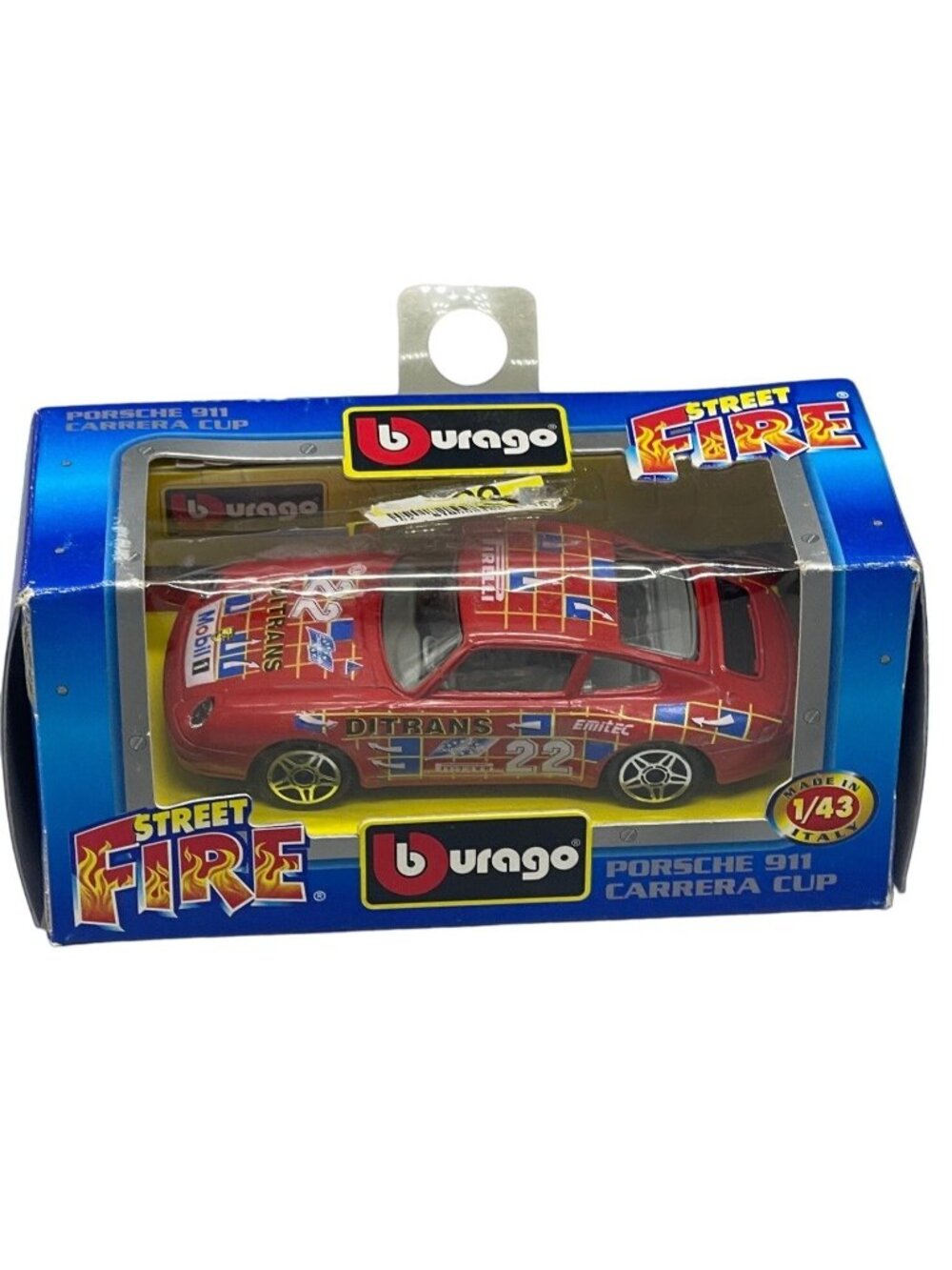 Burago Street Fire Collection Porsche 911 Carrera Cup COD. 4195 Made in READ